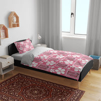 Give Cancer The Boot Pink Cowgirl Bedding Set Western Aloha Hibiscus Paniolo Heritage Floral LT9 - Polynesian Pride