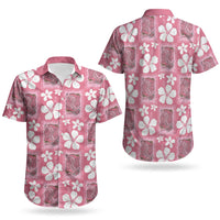 Give Cancer The Boot Pink Cowgirl Couples Matching Puletasi and Hawaiian Shirt Western Aloha Hibiscus Paniolo Heritage Floral LT9 - Polynesian Pride
