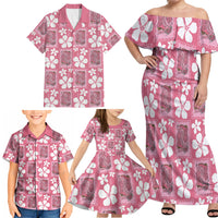 Give Cancer The Boot Pink Cowgirl Family Matching Off Shoulder Maxi Dress and Hawaiian Shirt Western Aloha Hibiscus Paniolo Heritage Floral LT9 - Polynesian Pride
