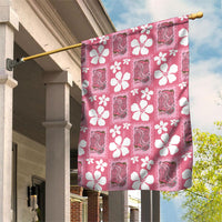 Give Cancer The Boot Pink Cowgirl Garden Flag Western Aloha Hibiscus Paniolo Heritage Floral LT9 House Flag Pink - Polynesian Pride