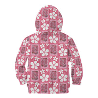 Give Cancer The Boot Pink Cowgirl Kid Hoodie Western Aloha Hibiscus Paniolo Heritage Floral LT9 - Polynesian Pride
