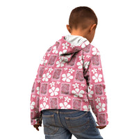 Give Cancer The Boot Pink Cowgirl Kid Hoodie Western Aloha Hibiscus Paniolo Heritage Floral LT9 - Polynesian Pride
