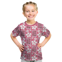 Give Cancer The Boot Pink Cowgirl Kid T Shirt Western Aloha Hibiscus Paniolo Heritage Floral LT9 Pink - Polynesian Pride