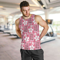 Give Cancer The Boot Pink Cowgirl Men Tank Top Western Aloha Hibiscus Paniolo Heritage Floral LT9 Pink - Polynesian Pride