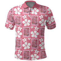 Give Cancer The Boot Pink Cowgirl Polo Shirt Western Aloha Hibiscus Paniolo Heritage Floral LT9 Pink - Polynesian Pride