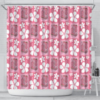 Give Cancer The Boot Pink Cowgirl Shower Curtain Western Aloha Hibiscus Paniolo Heritage Floral LT9 - Polynesian Pride