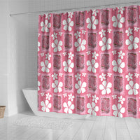 Give Cancer The Boot Pink Cowgirl Shower Curtain Western Aloha Hibiscus Paniolo Heritage Floral LT9 - Polynesian Pride