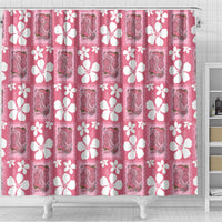 Give Cancer The Boot Pink Cowgirl Shower Curtain Western Aloha Hibiscus Paniolo Heritage Floral LT9 - Polynesian Pride