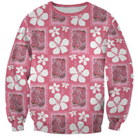 Give Cancer The Boot Pink Cowgirl Sweatshirt Western Aloha Hibiscus Paniolo Heritage Floral LT9 Unisex Pink - Polynesian Pride