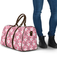 Give Cancer The Boot Pink Cowgirl Travel Bag Western Aloha Hibiscus Paniolo Heritage Floral LT9 - Polynesian Pride