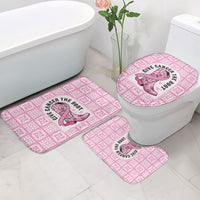 Give Cancer The Boot Pink Cowgirl Bathroom Set Hawaiian Paniolo Mixed Quilt Pattern Style LT9 - Polynesian Pride
