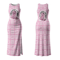 Give Cancer The Boot Pink Cowgirl Couples Matching Tank Maxi Dress and Hawaiian Shirt Hawaiian Paniolo Mixed Quilt Pattern Style LT9 - Polynesian Pride