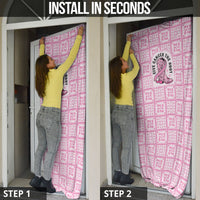 Give Cancer The Boot Pink Cowgirl Door Cover Hawaiian Paniolo Mixed Quilt Pattern Style LT9 - Polynesian Pride