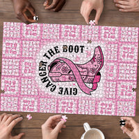 Give Cancer The Boot Pink Cowgirl Puzzle Hawaiian Paniolo Mixed Quilt Pattern Style LT9 - Polynesian Pride