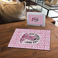 Give Cancer The Boot Pink Cowgirl Puzzle Hawaiian Paniolo Mixed Quilt Pattern Style LT9 - Polynesian Pride