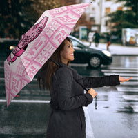 Give Cancer The Boot Pink Cowgirl Umbrella Hawaiian Paniolo Mixed Quilt Pattern Style LT9 - Polynesian Pride