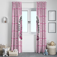 Give Cancer The Boot Pink Cowgirl Window Curtain Hawaiian Paniolo Mixed Quilt Pattern Style LT9 - Polynesian Pride