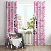 Give Cancer The Boot Pink Cowgirl Window Curtain Hawaiian Paniolo Mixed Quilt Pattern Style LT9 - Polynesian Pride