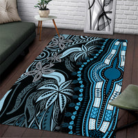 Polynesia Dashiki Area Rug Polynesia and Africa Traditional Special Together Blue LT9 Blue - Polynesian Pride