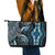 Polynesia Dashiki Leather Tote Bag Polynesia and Africa Traditional Special Together Blue LT9 - Polynesian Pride