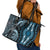 Polynesia Dashiki Leather Tote Bag Polynesia and Africa Traditional Special Together Blue LT9 - Polynesian Pride