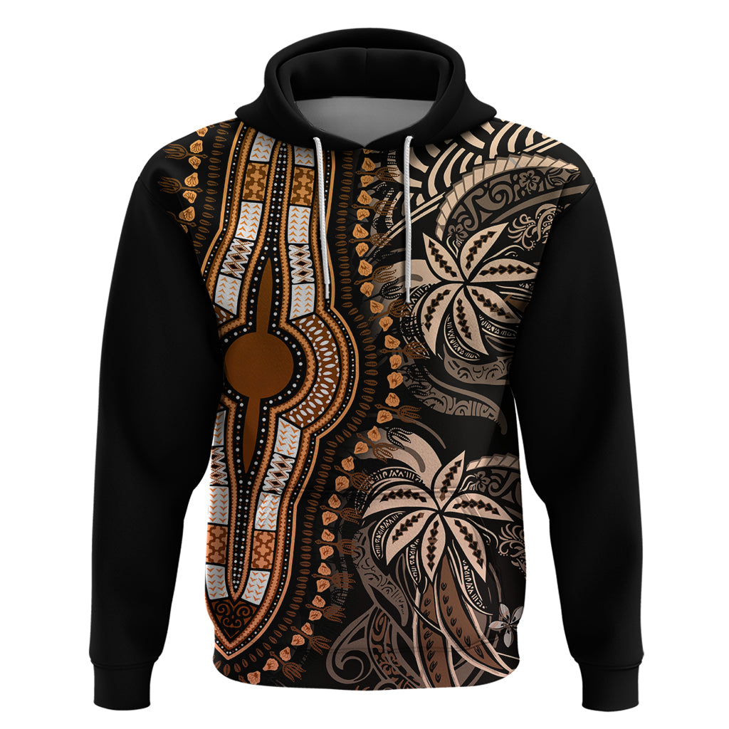 Polynesia Dashiki Hoodie Polynesia and Africa Traditional Special Together Gold LT9 Gold - Polynesian Pride