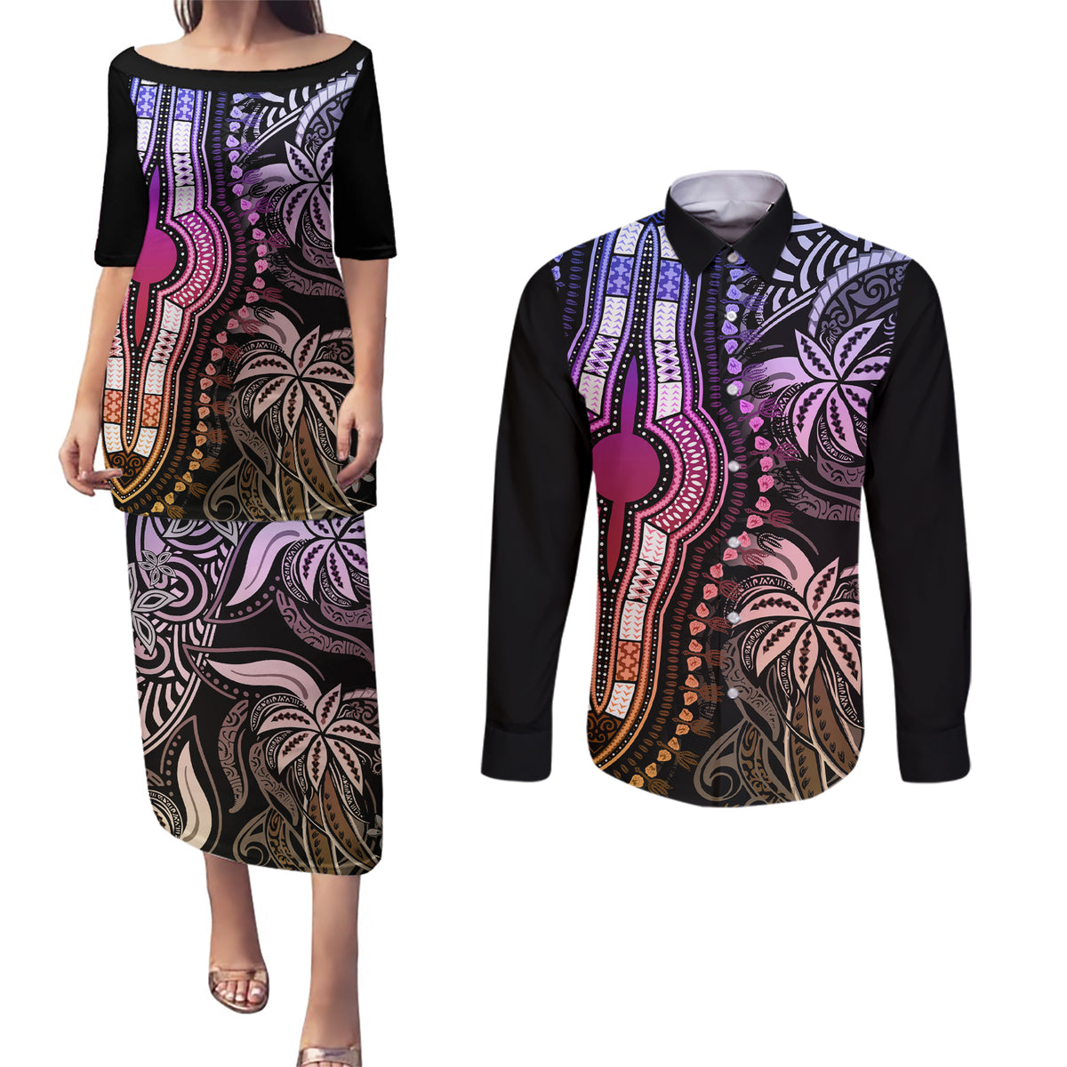 polynesia-dashiki-couples-matching-puletasi-dress-and-long-sleeve-button-shirts-polynesia-and-africa-traditional-special-together-pastel