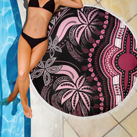 Polynesia Dashiki Beach Blanket Polynesia and Africa Traditional Special Together Pink LT9 - Wonder Print Shop