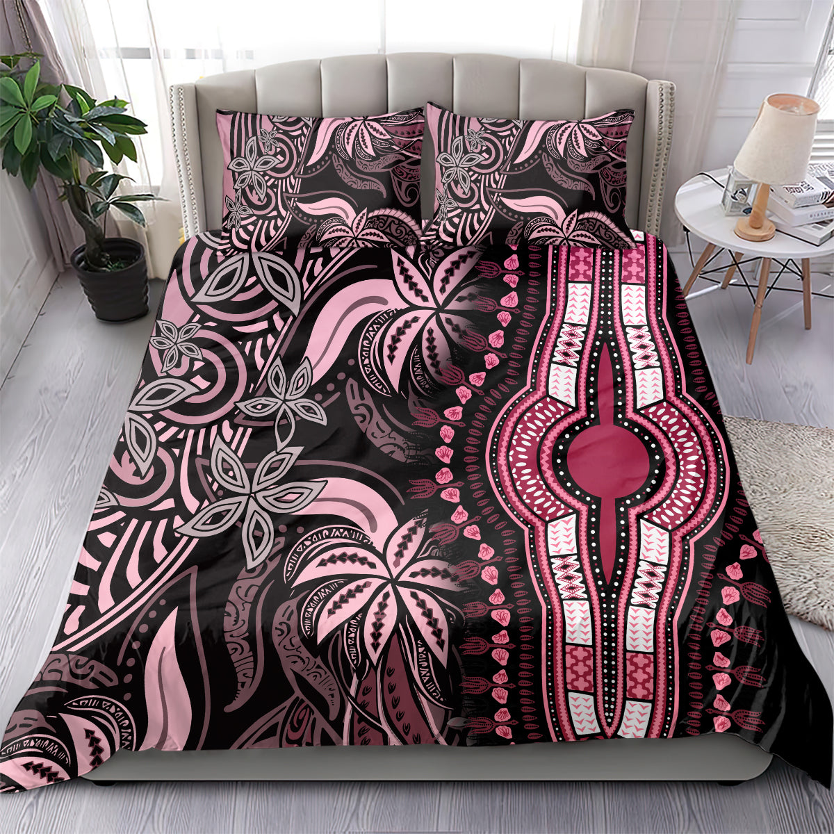 Polynesia Dashiki Bedding Set Polynesia and Africa Traditional Special Together Pink LT9 - Polynesian Pride