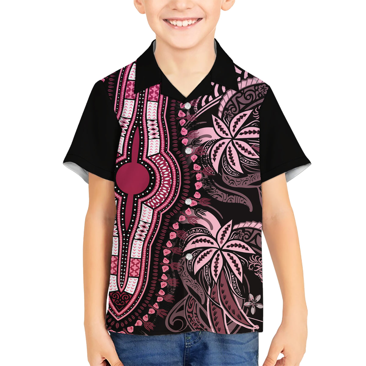 polynesia-dashiki-kid-hawaiian-shirt-polynesia-and-africa-traditional-special-together-pink
