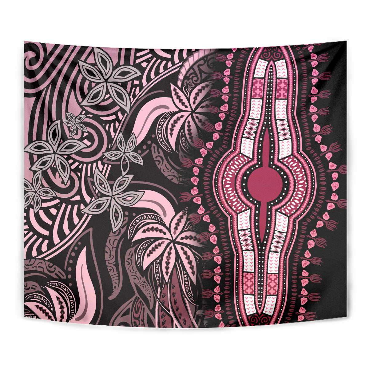 Polynesia Dashiki Tapestry Polynesia and Africa Traditional Special Together Pink LT9 - Polynesian Pride