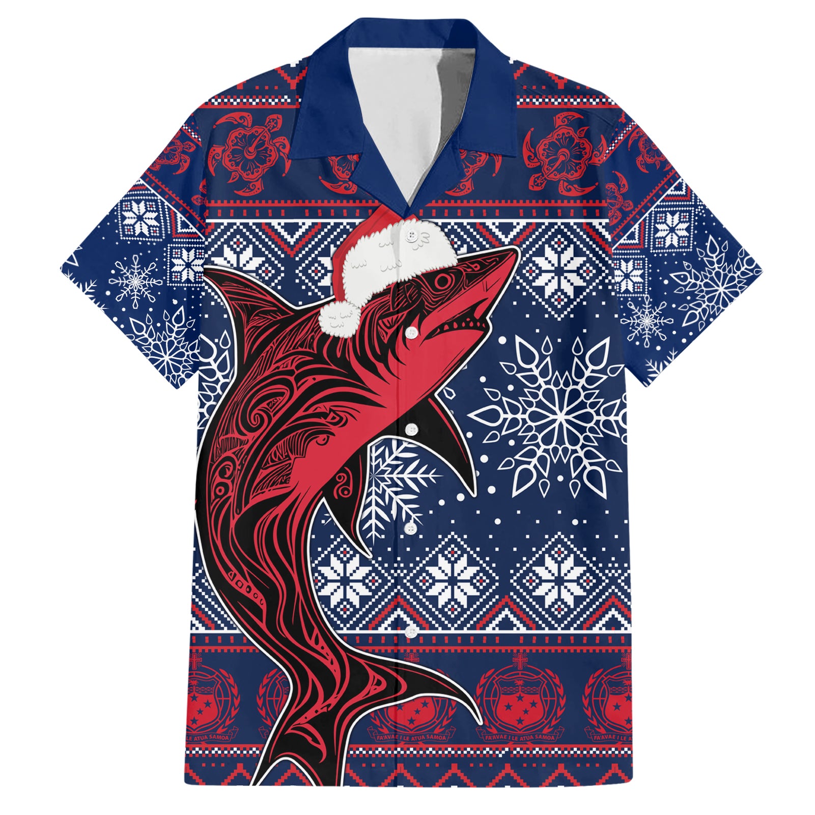 samoa-manuia-le-kirisimasi-hawaiian-shirt-samoan-fishing-tribal-pattern-christmas-vibe