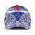 Personalised Toa Samoa Rugby Spirit Classic Cap Blue Samoan Tribal Pattern - Polynesian Pride
