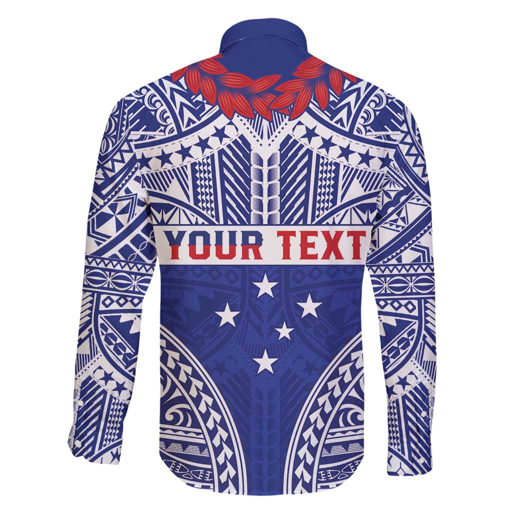 Personalised Toa Samoa Rugby Spirit Family Matching Summer Maxi Dress and Hawaiian Shirt Blue Samoan Tribal Pattern - Polynesian Pride