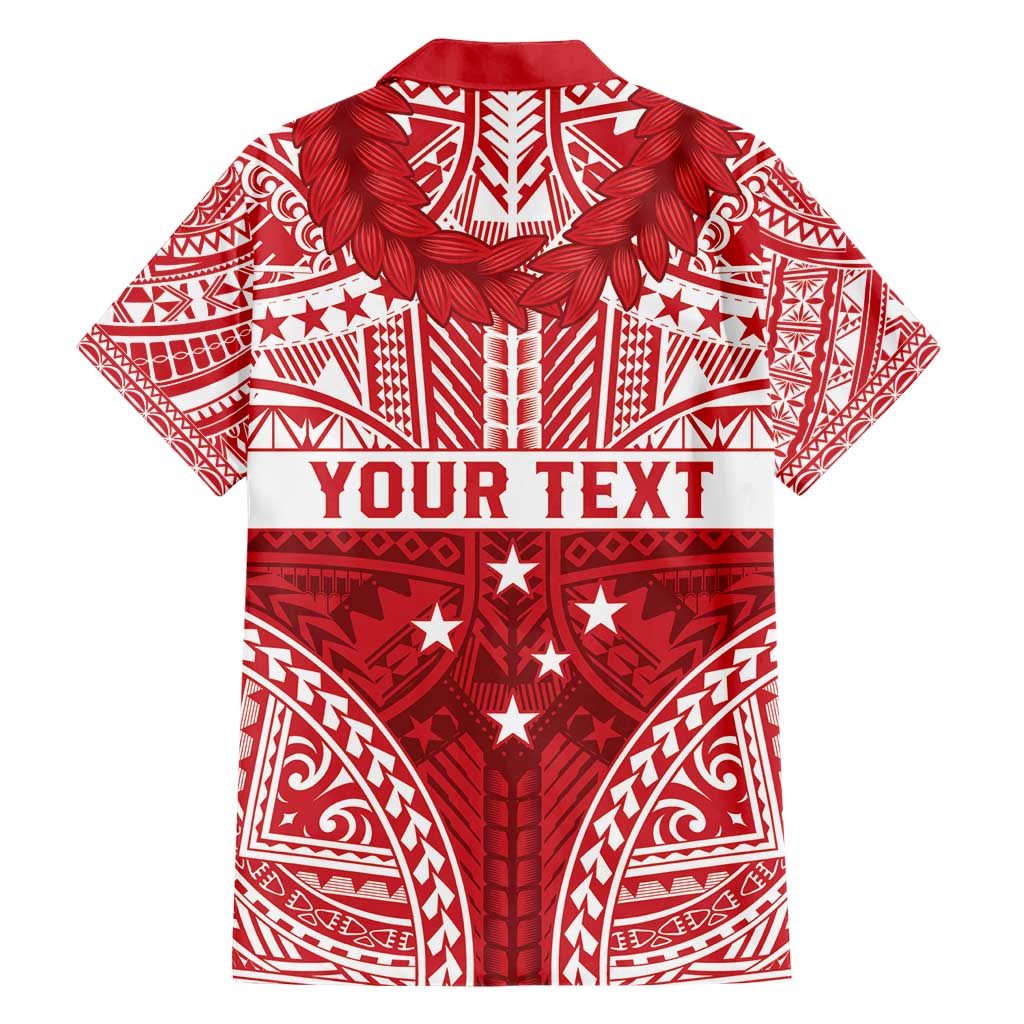 Personalised Toa Samoa Rugby Spirit Hawaiian Shirt Red Samoan Tribal Pattern - Polynesian Pride