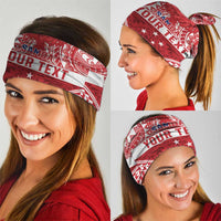 Personalised Toa Samoa Rugby Spirit Neck Gaiter Red Samoan Tribal Pattern - Polynesian Pride