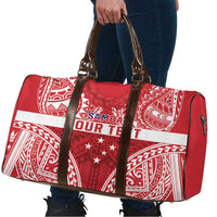 Personalised Toa Samoa Rugby Spirit Travel Bag Red Samoan Tribal Pattern - Polynesian Pride