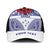 Personalised Toa Samoa Rugby Spirit Baseball Net Cap White Samoan Tribal Pattern - Polynesian Pride