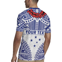 Personalised Toa Samoa Rugby Spirit Rugby Jersey White Samoan Tribal Pattern - Polynesian Pride