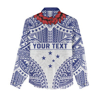 Personalised Toa Samoa Rugby Spirit Women Casual Shirt White Samoan Tribal Pattern - Polynesian Pride