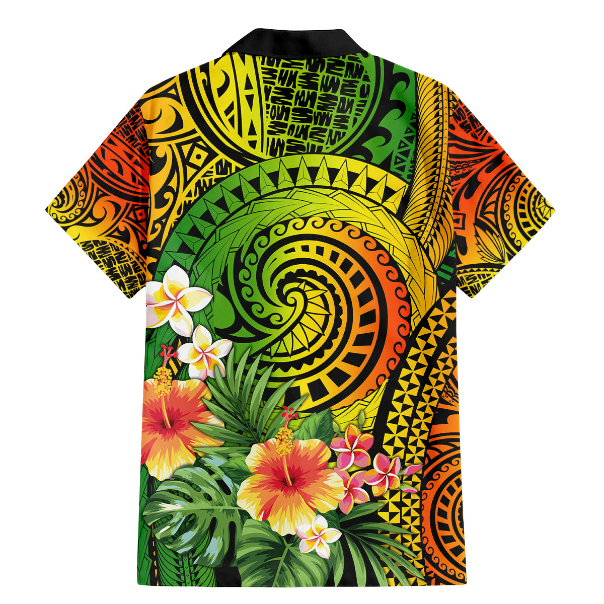 Polynesia Family Matching Mermaid Dress and Hawaiian Shirt Pasifika Tribal with Tropical Flowers LT9 - Polynesian Pride