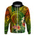 Polynesia Hoodie Pasifika Tribal with Tropical Flowers LT9 - Polynesian Pride