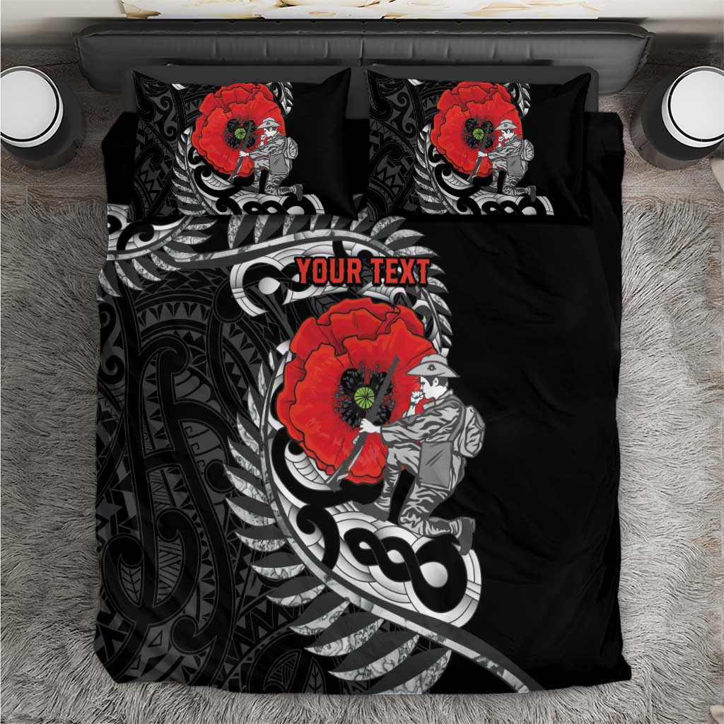 ANZAC Day Aotearoa Silver Fern Maori Personalised Bedding Set