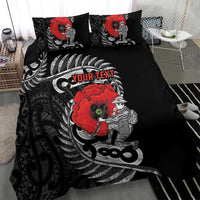 ANZAC Day Aotearoa Silver Fern Maori Personalised Bedding Set