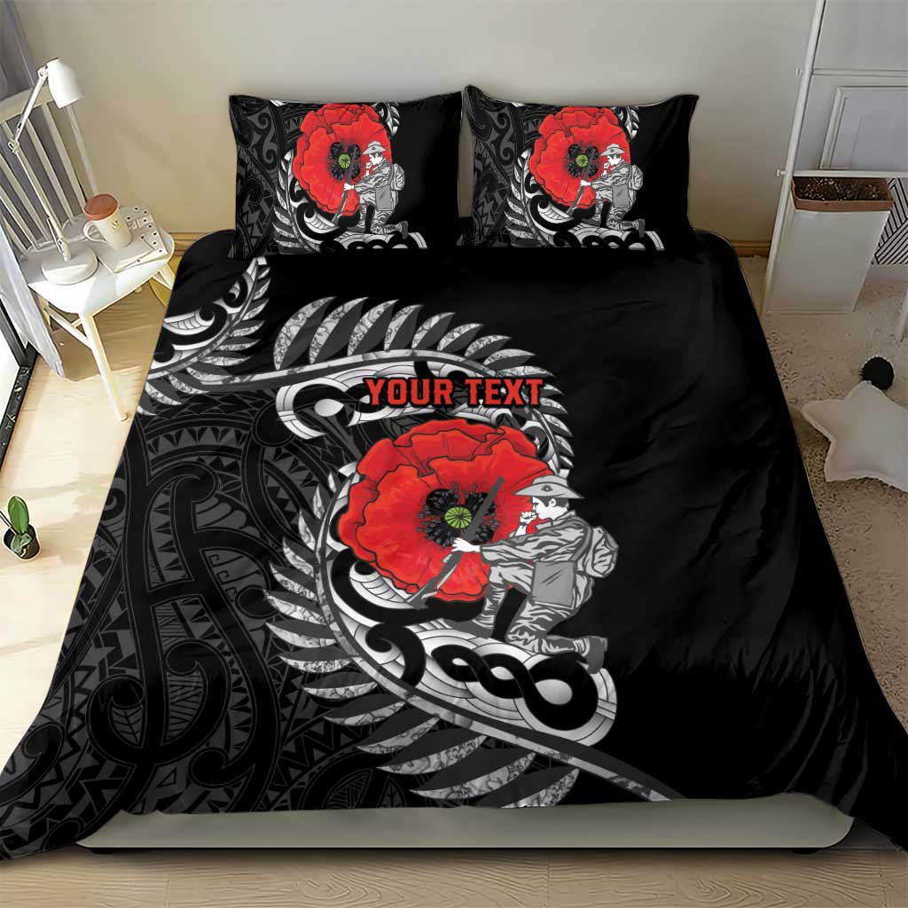 ANZAC Day Aotearoa Silver Fern Maori Personalised Bedding Set