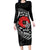 ANZAC Day Aotearoa Silver Fern Maori Personalised Family Matching Long Sleeve Bodycon Dress and Hawaiian Shirt