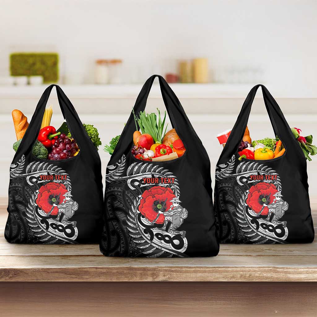 ANZAC Day Aotearoa Silver Fern Maori Personalised Grocery Bag