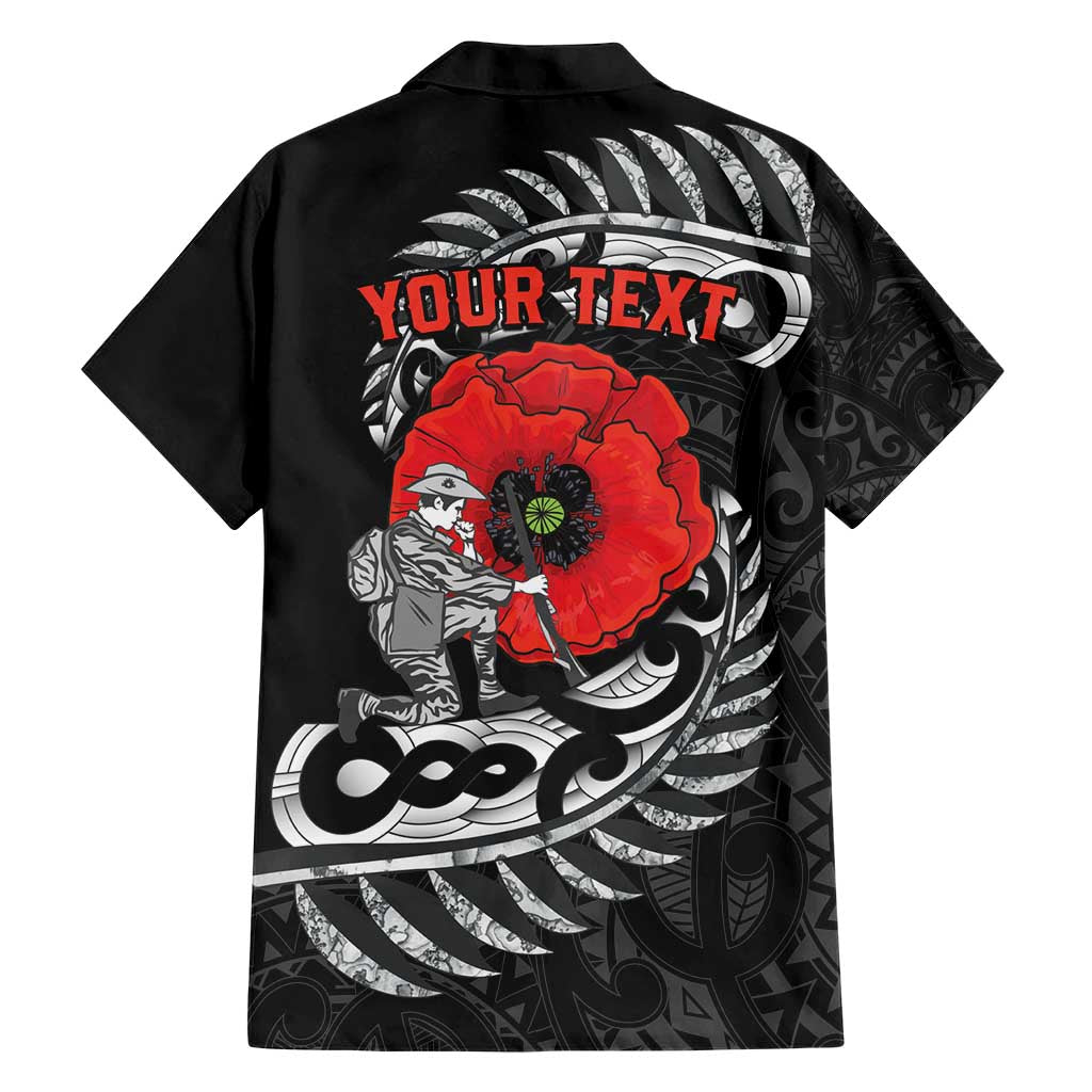 ANZAC Day Aotearoa Silver Fern Maori Personalised Hawaiian Shirt