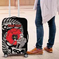 ANZAC Day Aotearoa Silver Fern Maori Personalised Luggage Cover