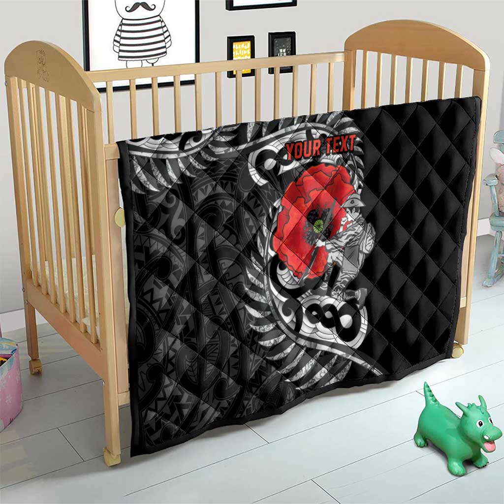 ANZAC Day Aotearoa Silver Fern Maori Personalised Quilt